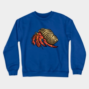 Big Red Hermit Crab cartoon illustration Crewneck Sweatshirt